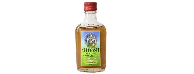 Монастырский сироп с экстрактом женьшеня